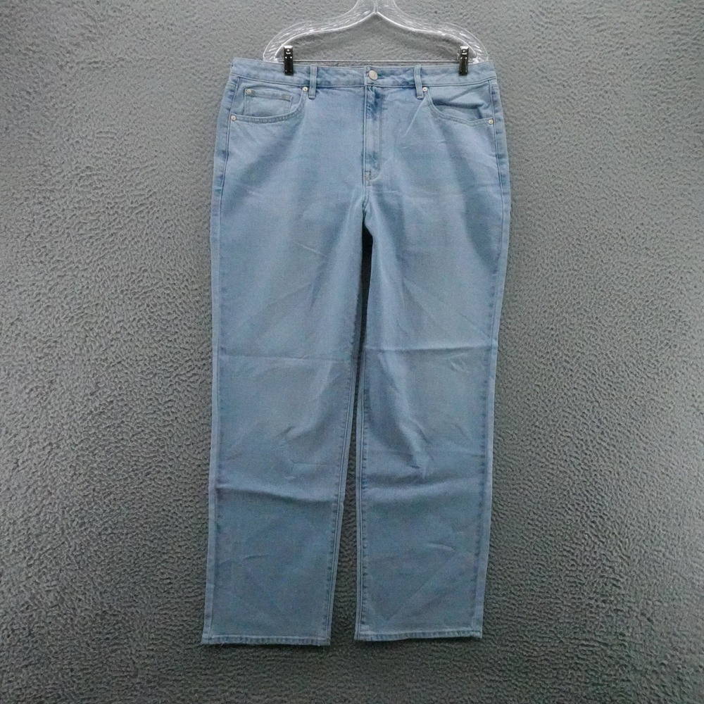 Seven7 Women Loose Straight Jeans Light Wash Blue High Rise Size 14 NEW